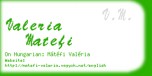 valeria matefi business card
