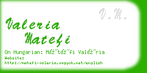 valeria matefi business card